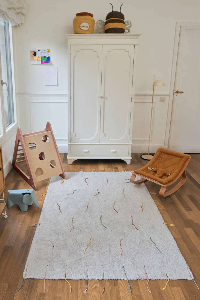 Wasbaar vloerkleed / speelkleed Wildflowers van Lorena Canals - My Little Carpet