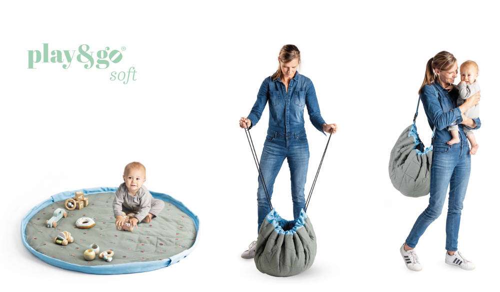 3 in 1 Speelkleed/Speeltas/Luiertas - SOFT - Ping Pong van Play and Go - My Little Carpet