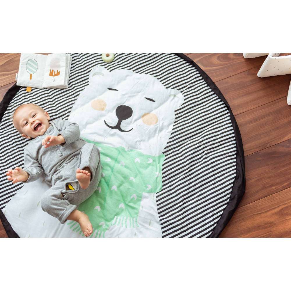 3 in 1 Speelkleed/Speeltas/Luiertas - SOFT - Polar Bear van Play and Go - My Little Carpet