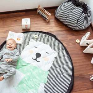 3 in 1 Speelkleed/Speeltas/Luiertas - SOFT - Polar Bear van Play and Go - My Little Carpet
