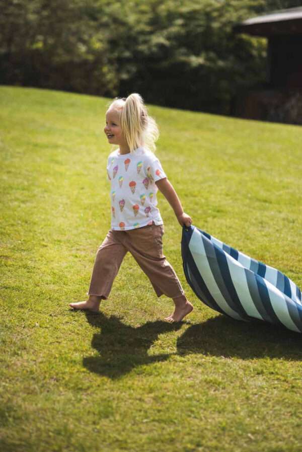 Speelkleed/Speeltas - OUTDOOR - Green Stripes van Play and Go - My Little Carpet