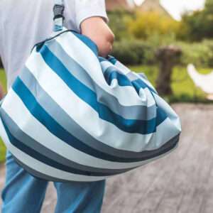 Speelkleed/Speeltas - OUTDOOR - Green Stripes van Play and Go - My Little Carpet
