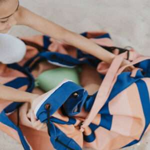 Speelkleed/Speeltas - OUTDOOR - Mokka Stripes van Play and Go - My Little Carpet