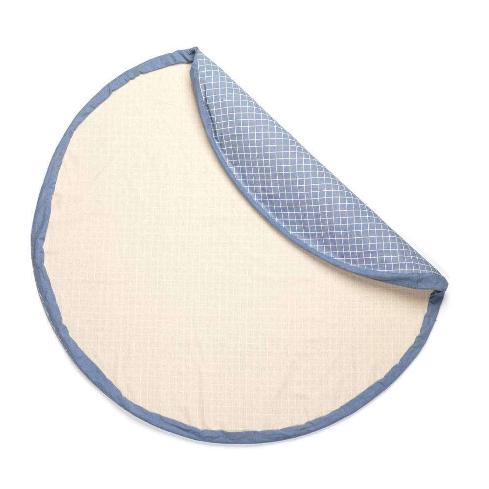Speelkleed/Speeltas Organic Grid Blue van Play and Go - My Little Carpet