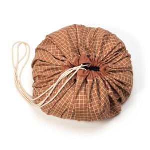 Speelkleed/Speeltas Organic Grid Brown van Play and Go - My Little Carpet