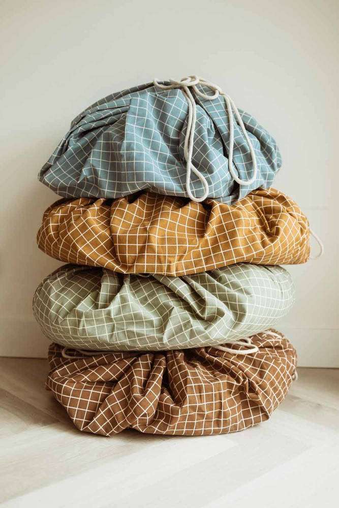 Speelkleed/Speeltas Organic Grid van Play and Go - My Little Carpet