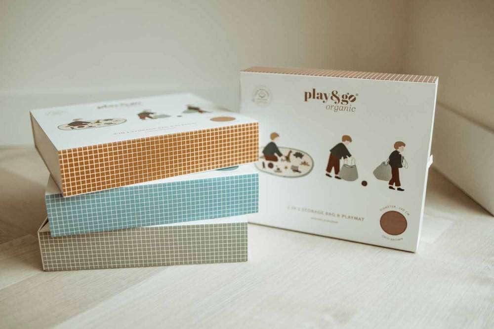 Speelkleed/Speeltas Organic Grid van Play and Go - My Little Carpet