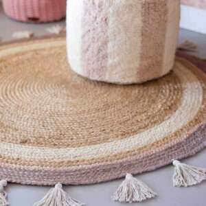 Rond Vloerkleed Sem Beige van KidsDepot - My Little Carpet