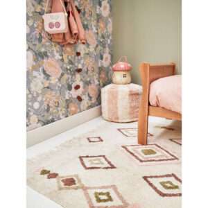 Vloerkleed Liz Pink Aubergine van Tapis Petit - My Little Carpet