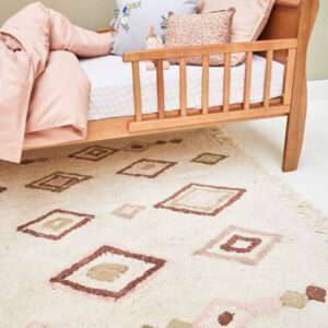 Vloerkleed Liz Pink Aubergine van Tapis Petit - My Little Carpet