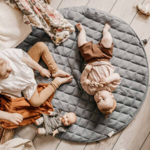 3 in 1 Speelkleed/Speeltas/Luiertas - SOFT Organic - Dusty Blue van Play and Go - My Little Carpet
