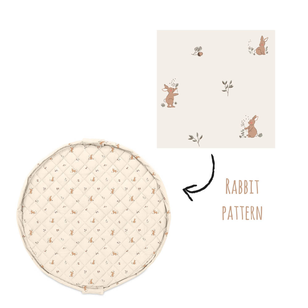 3 in 1 Speelkleed/Speeltas/Luiertas - SOFT Organic - Rabbit van Play and Go - My Little Carpet