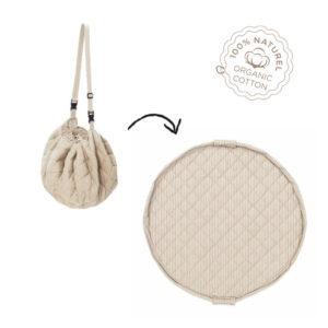 3 in 1 Speelkleed/Speeltas/Luiertas - SOFT Organic - Stripes Blue van Play and Go - My Little Carpet