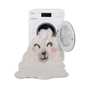 Wasbaar vloerkleed Smile Like a Llama van Lorena Canals - My Little Carpet