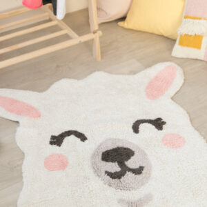 Wasbaar vloerkleed Smile Like a Llama van Lorena Canals - My Little Carpet