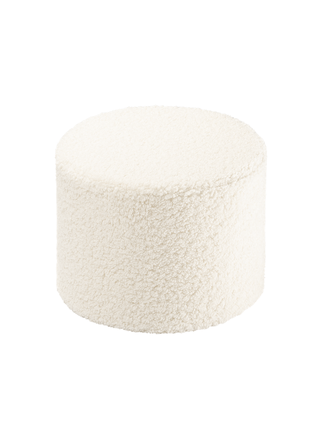 <strong>Wigiwama</strong> <BR> Ronde Poef <BR> Cream White <BR> &Oslash;39 x 25 cm