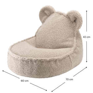 <strong>Wigiwama</strong> <BR> Zitzak Bear <BR> Biscuit <BR> 42x60x70 cm - Afbeelding 4