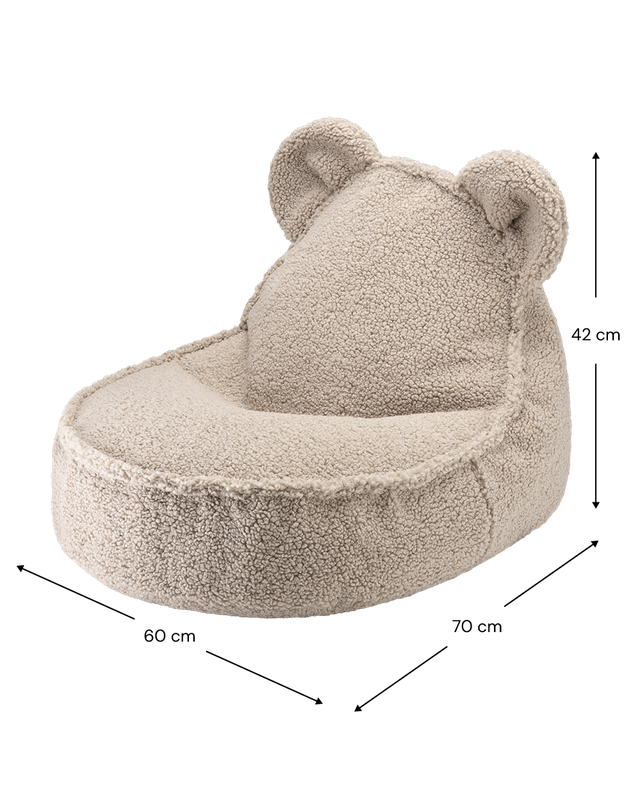 <strong>Wigiwama</strong> <BR> Zitzak Bear <BR> Biscuit <BR> 42x60x70 cm - Afbeelding 4
