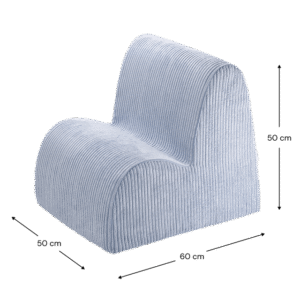 <strong>Wigiwama</strong> <BR> Fauteuil Kinderstoel Cloud <BR> Blueberry Blue <BR> 50x50x60 cm - Afbeelding 4