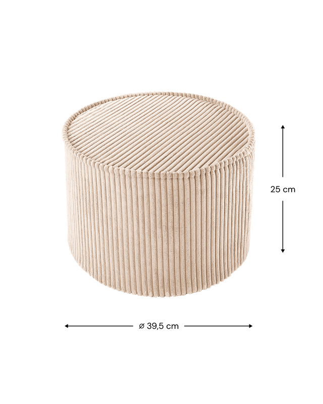 <strong>Wigiwama</strong> <BR> Ronde Poef <BR> Brown Sugar <BR> Ø39 x 25 cm - Afbeelding 4