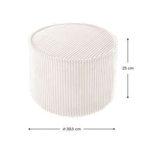 <strong>Wigiwama</strong> <BR> Ronde Poef <BR> Marshmallow <BR> Ø39 x 25 cm - Afbeelding 4