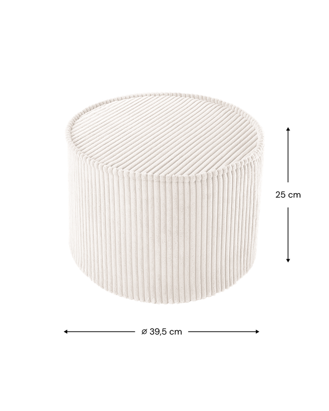 <strong>Wigiwama</strong> <BR> Ronde Poef <BR> Marshmallow <BR> Ø39 x 25 cm - Afbeelding 4