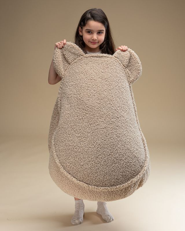 <strong>Wigiwama</strong> <BR> Zitzak Bear <BR> Biscuit <BR> 42x60x70 cm - Afbeelding 6