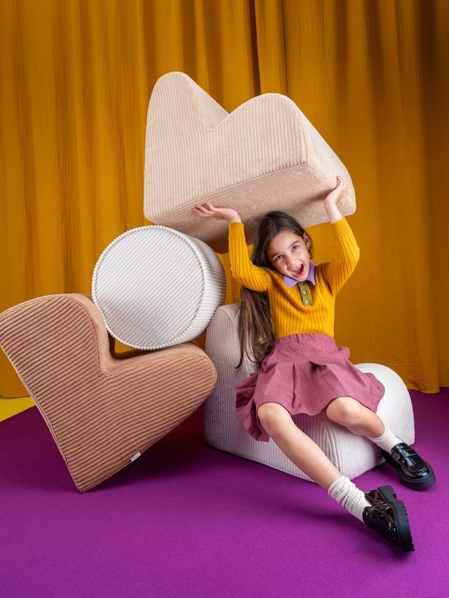 <strong>Wigiwama</strong> <BR> Fauteuil Kinderstoel Cloud <BR> Toffee <BR> 50x50x60 cm - Afbeelding 6