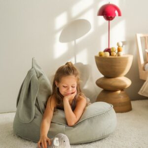 <strong>Wigiwama</strong> <BR> Zitzak Bunny <BR> Misty Green <BR> 60x60x75 cm - Afbeelding 10