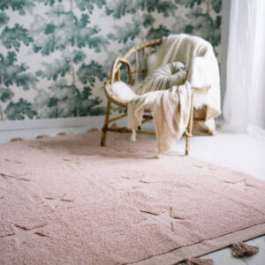 Wasbaar vloerkleed Hippy Stars Vintage Nude van Lorena Canals - My Little Carpet