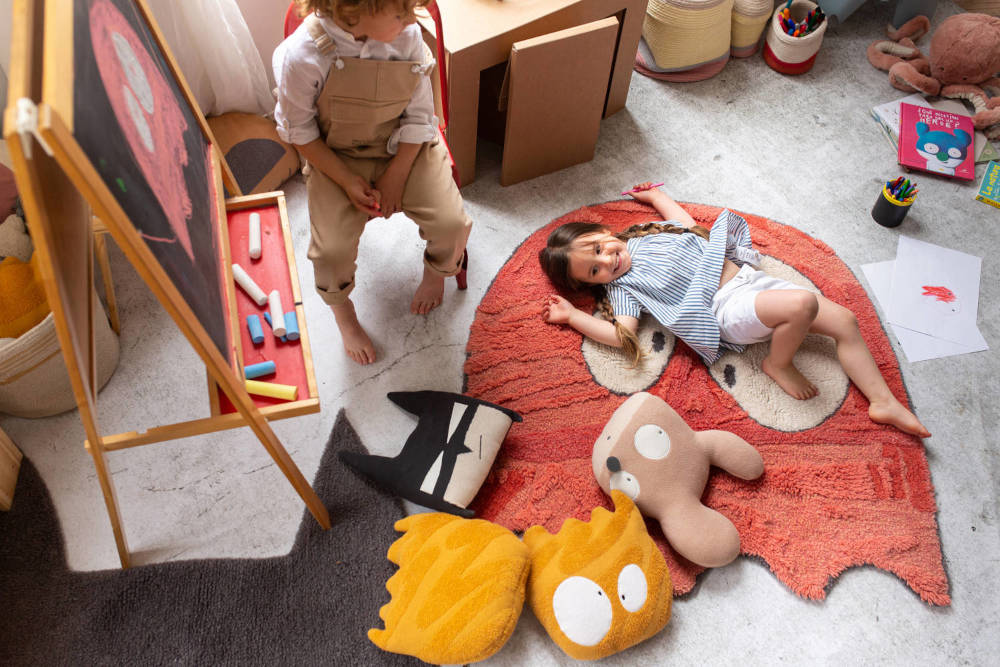 Wasbaar vloerkleed Ghosty Woolable van Lorena Canals x Edgar Plans - My Little Carpet