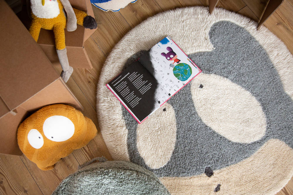 Wasbaar vloerkleed Astromouse Woolable van Lorena Canals x Edgar Plans - My Little Carpet