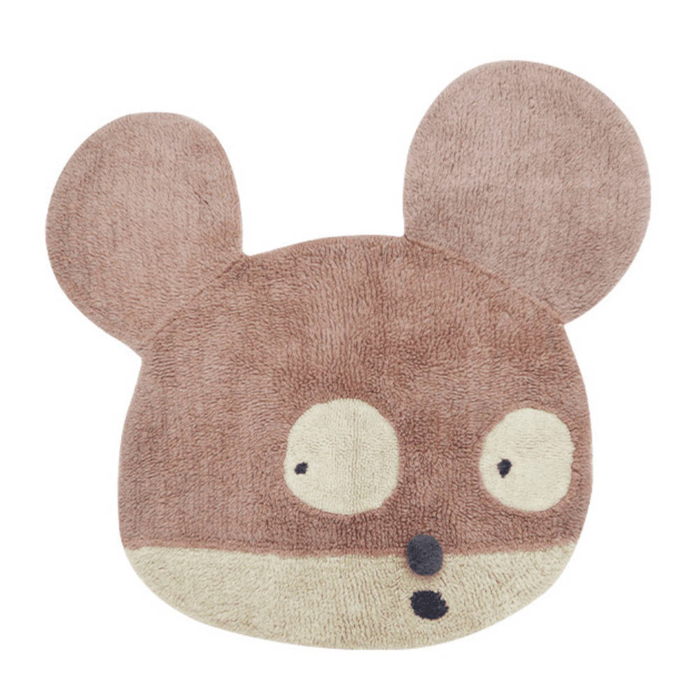 Wasbaar vloerkleed Miss Mighty Mouse Woolable van Lorena Canals x Edgar Plans - My Little Carpet