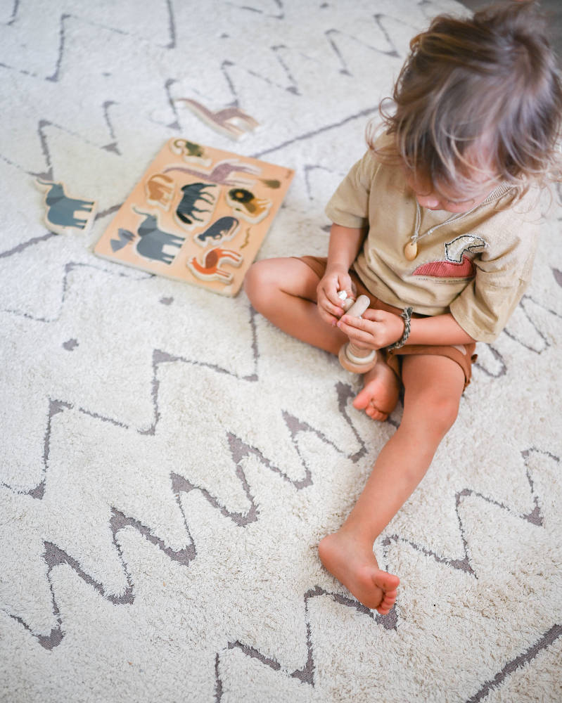 Wasbaar vloerkleed RugCycled Azteca van Lorena Canals - My Little Carpet