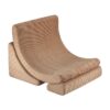 Wigiwama Moon Chair Toffee kinderfauteuil in toffee bruine ribstof 65x55x80 cm