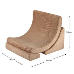Wigiwama Moon Chair 65x55x80 cm in warme toffee kleur