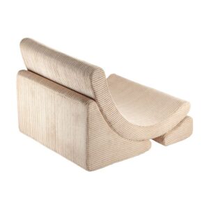 Wigiwama Moon Chair Brown Sugar kinderfauteuil in zacht bruine ribstof voor de kinderkamer