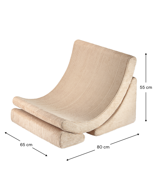 Wigiwama Moon Chair Brown Sugar 65x55x80 cm moderne kinderzetel