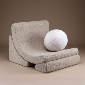 Wigiwama modulaire kinderfauteuil in neutrale tint voor Scandinavisch interieur