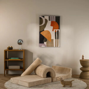 Flipster Brown Sugar modulaire kinderstoel met drie losse elementen om te bouwen en spelen