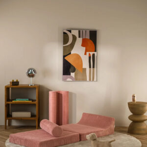 Modulaire kinderstoel Flipster Pink Mousse met drie losse elementen voor bouwen en spelen