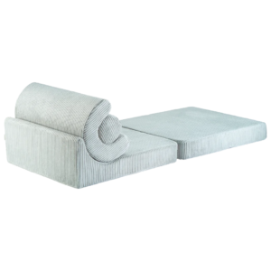 Wigiwama Flipster in Peppermint Green uitgeklapt als loungemat van 156 cm voor relaxen en spelen