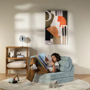 Flipster kinder slaapfauteuil in fris mintgroen voor speelhoek of leeshoek