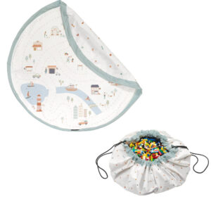 Play & Go Citymap 2-in-1 speelkleed en opbergzak Ø140 cm met stadsplattegrond