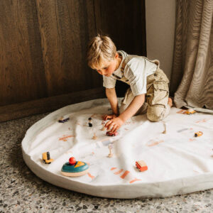 Play & Go Citymap speelkleed Ø140 cm met spelende kinderen
