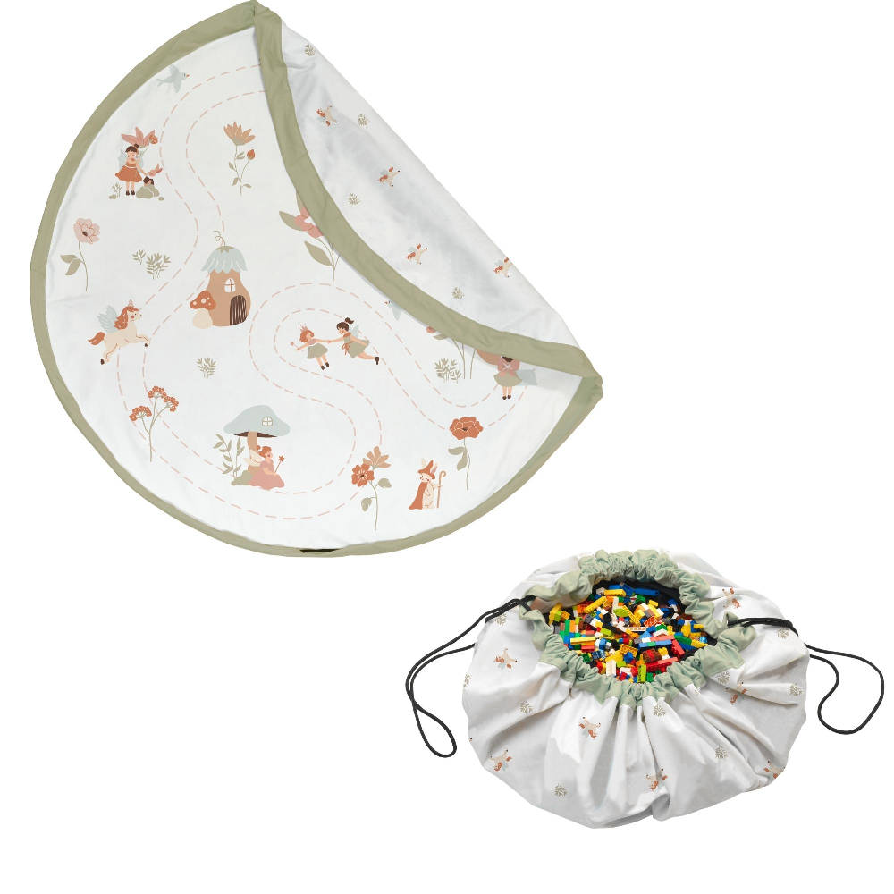 Play & Go Fairyworld speelkleed en opbergzak 2-in-1 Ø140 cm met sprookjes print