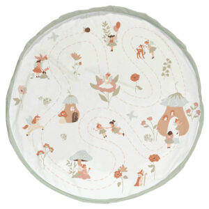 Detail van Play & Go Fairyworld speelkleed met kasteel en magische illustraties
