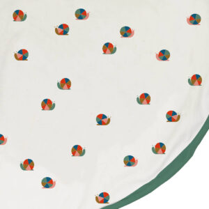 Detail van Play & Go Croco speelkleed met kleurrijk slakkenpatroon