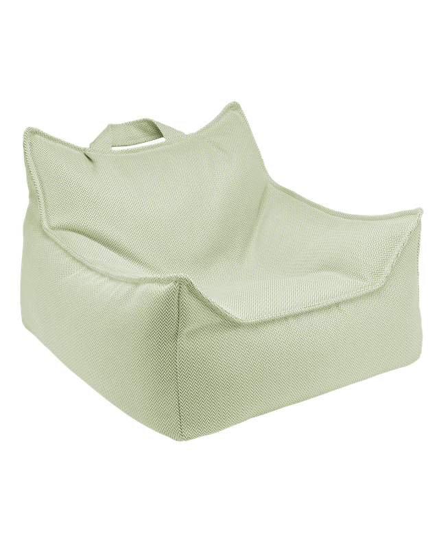 Wigiwama Outdoor Beanbag Chair Herba kinderzitzak in lichtgroene kleur voor tuin en terras