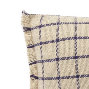 Comfortabel katoenen kussen Geo Block Natural met zachte vulling en modern design